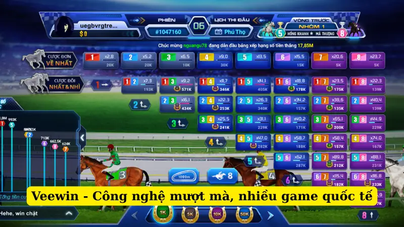 Veewin - Công nghệ mượt mà, nhiều game quốc tế