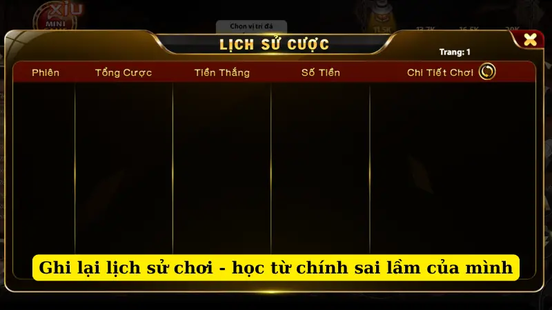 Ghi lại lịch sử chơi - học từ chính sai lầm của mình