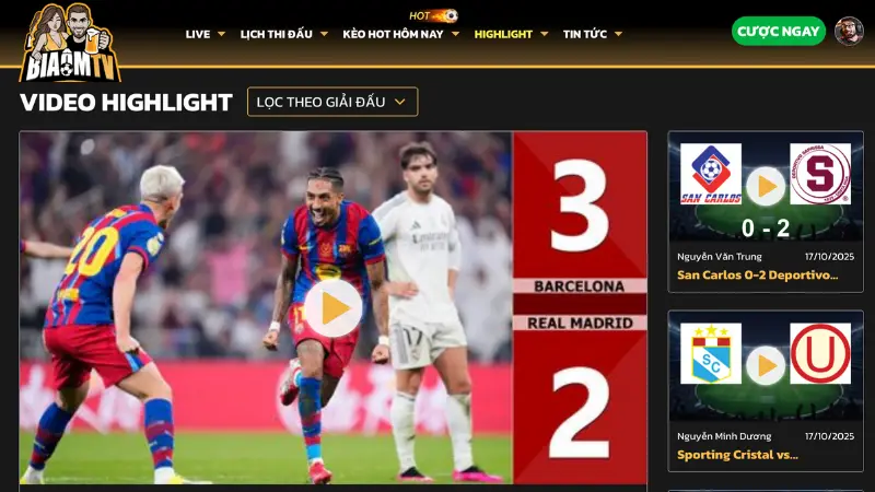 Kết Quả Và Video Highlight Chất Lượng Cao